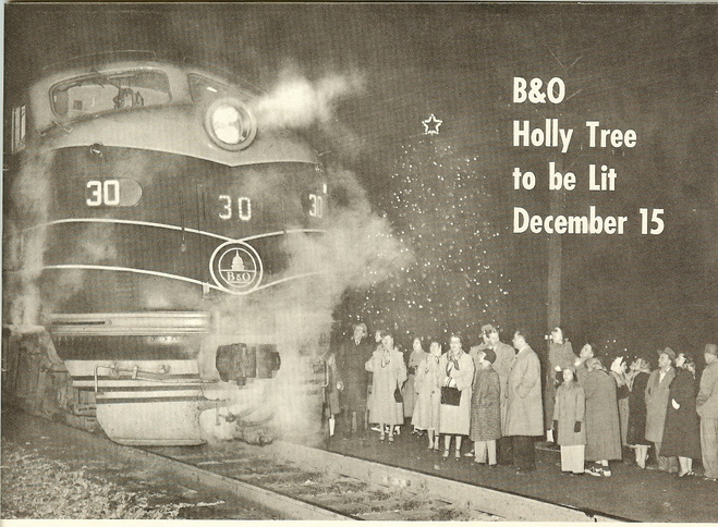 B&O passenger train at holly tree
