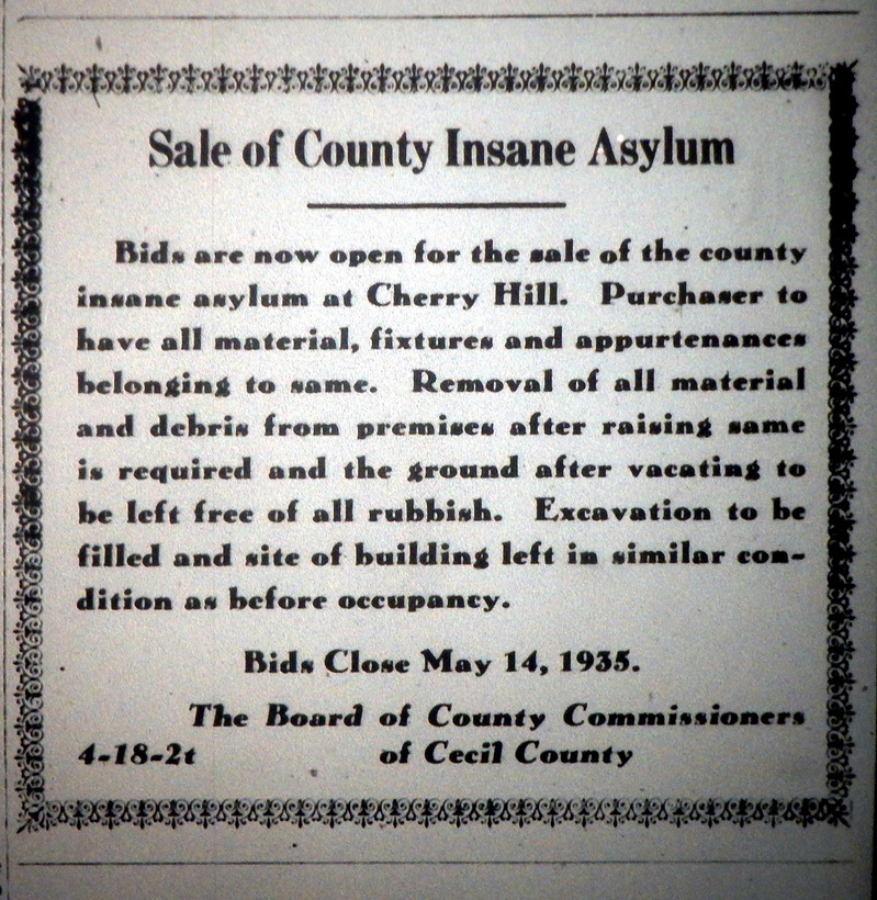cecil county insane asylum