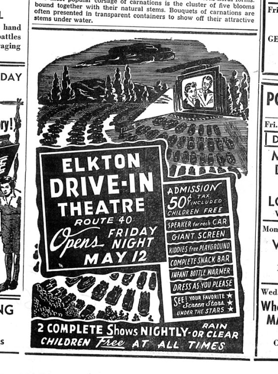 Elkton Drive-in Theatre 1950
