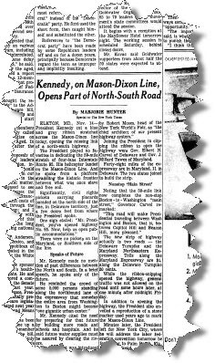 president john f. kennedy dedicates highway