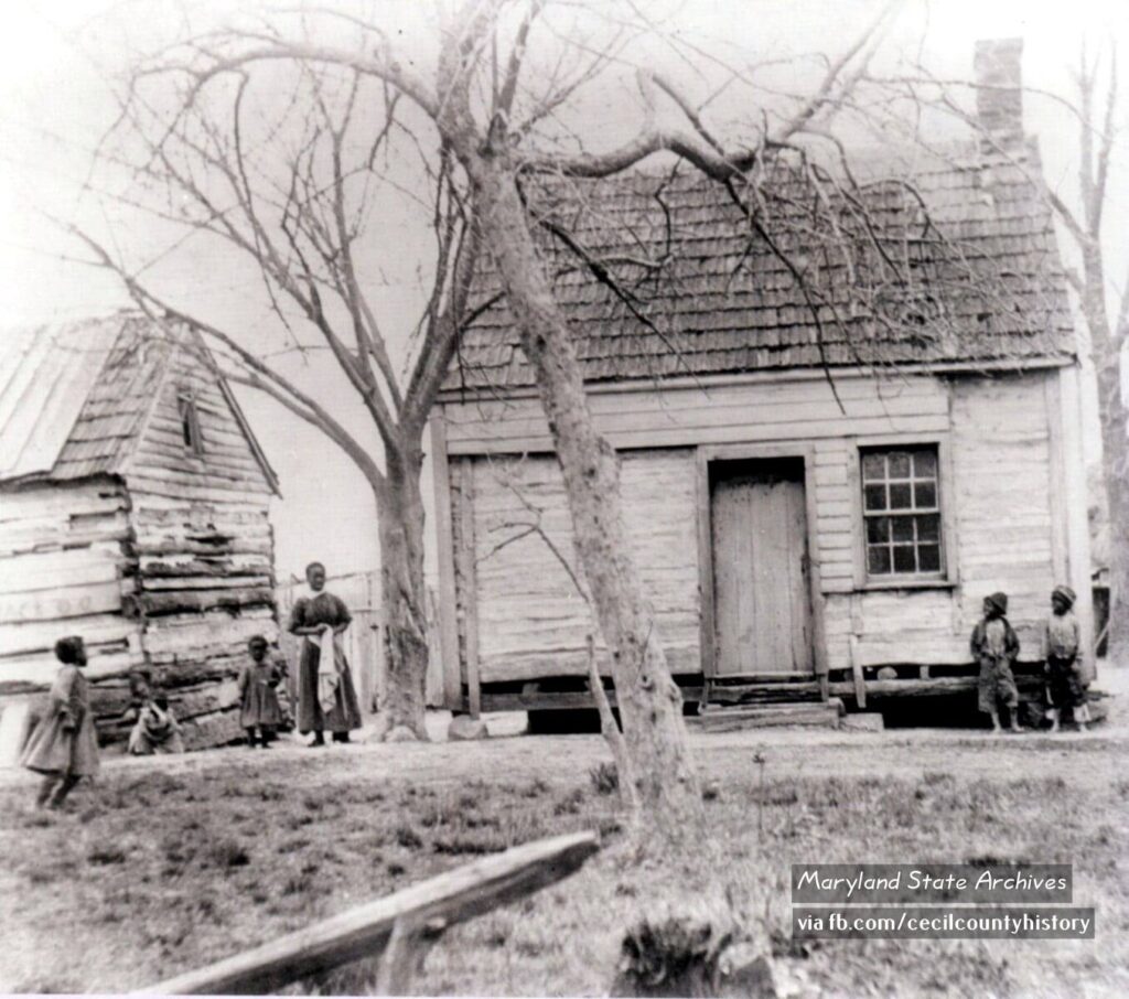 A slave cabin.  Emancipation came to Maryland's enslaved people on Nov. 1, 1864.