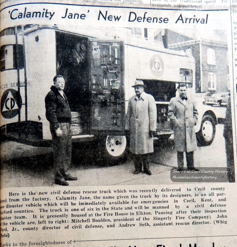 Cecil County Civil Defense Rescue Truck, Calamity Jane