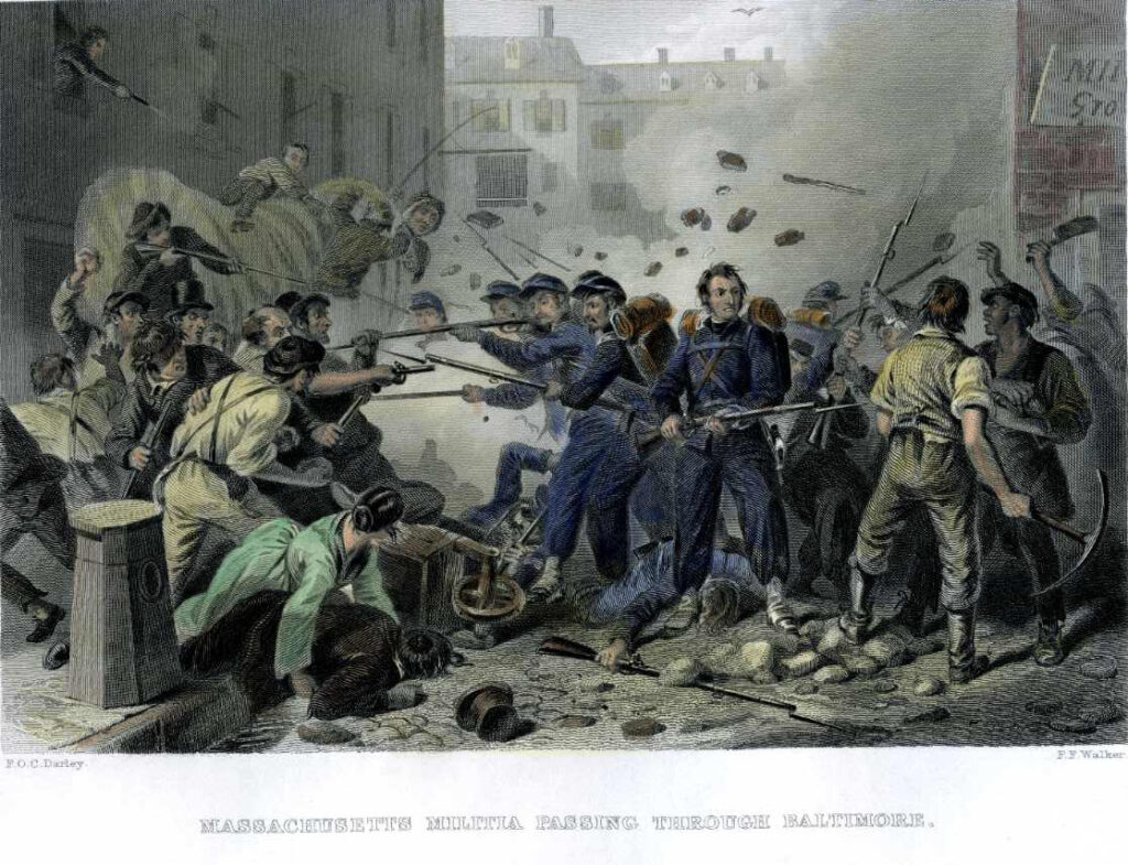Massachusetts Militiar Passing through Baltimore at start of Civil War