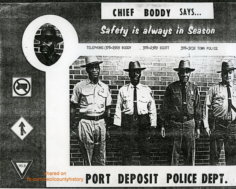 The Port Deposit Police Department in the mid-1970s