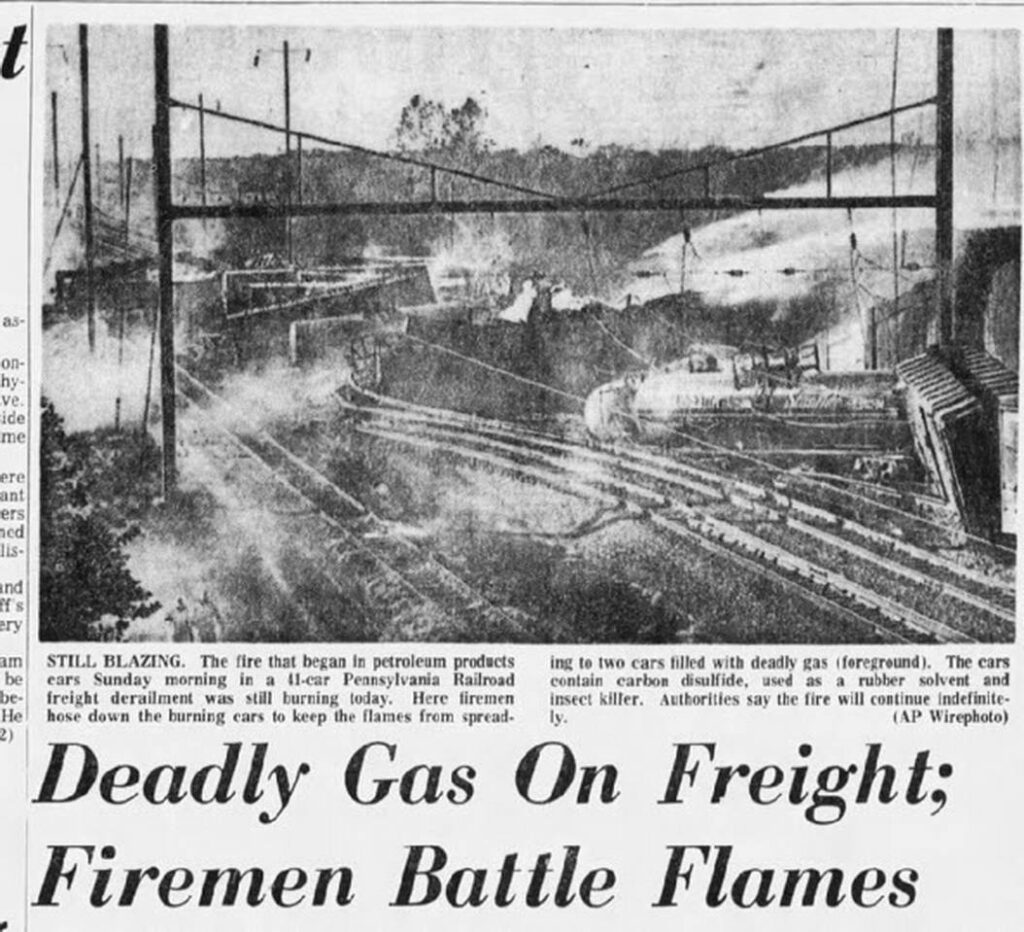 pennsylvania railroad track wreck