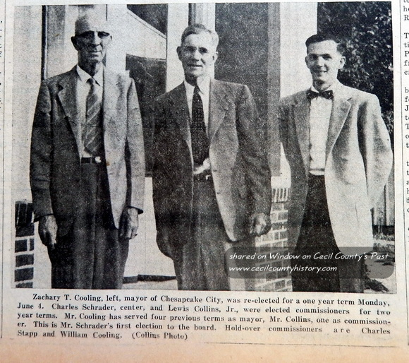 Mayor and Chesapeake City Town Commissioners 1956