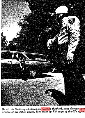 Sam du Pont k,-9 corps sheriff's office